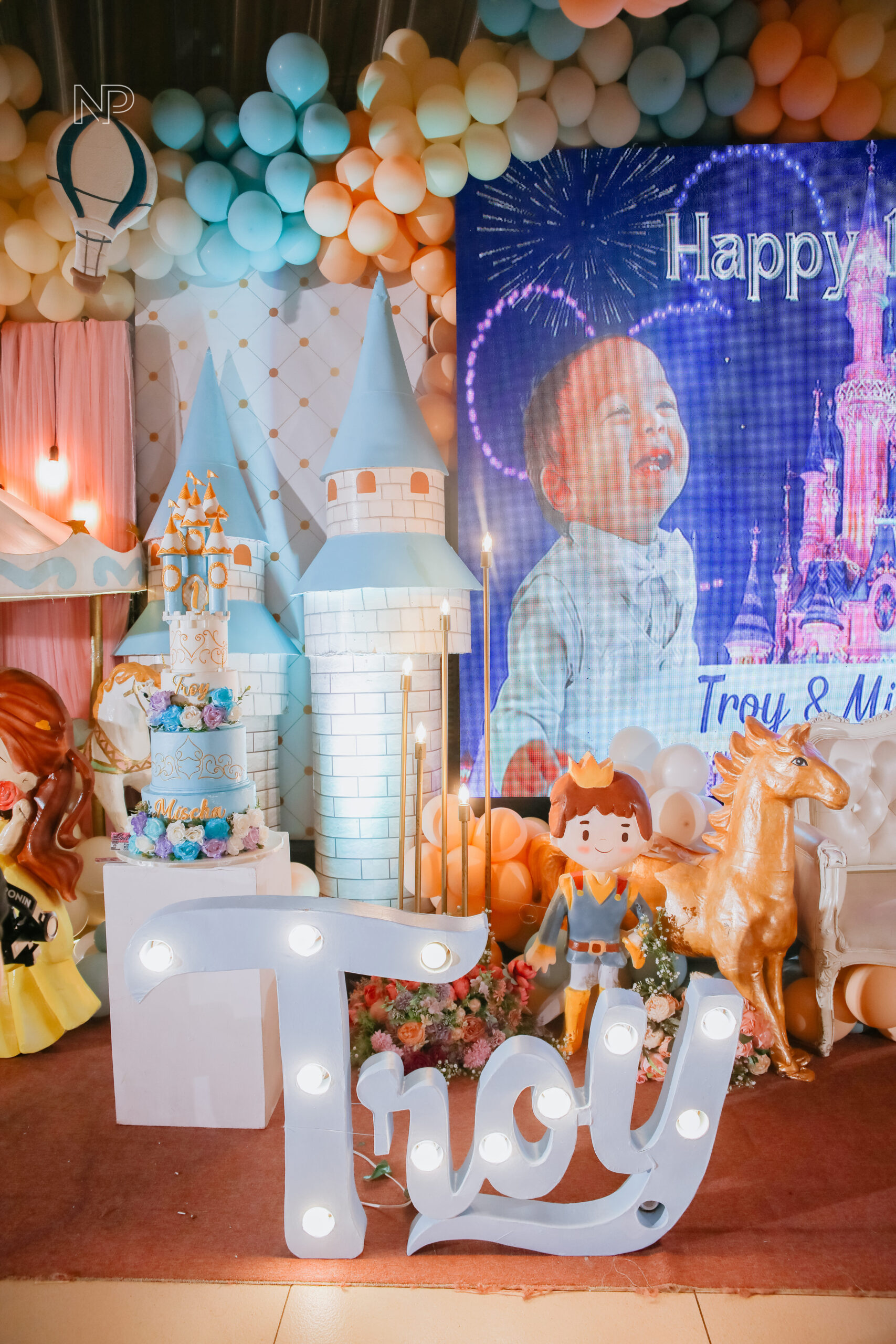 Princess themed party decor with royal castle backdrops, elegant pastel styling, and fairytale elements. Expert event stylist in Metro Manila, Philippines, specializing in princess birthday parties, magical event setups, and themed celebrations for kids. Perfect for little girls’ birthdays, Disney princess parties, and fairytale-inspired events.