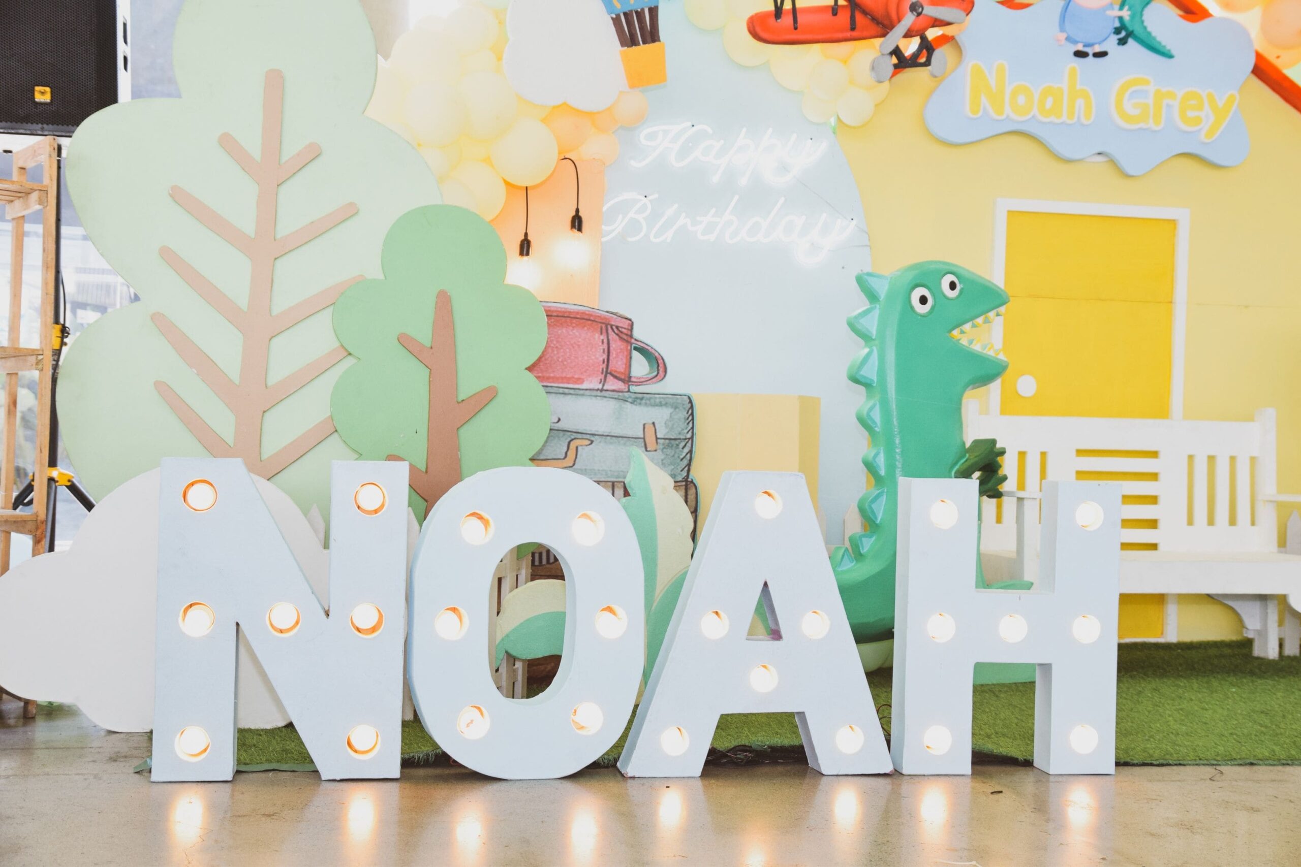 Creative George the Pig-themed party setup in the Philippines with Gorg character decorations, farm-inspired props, and colorful accents