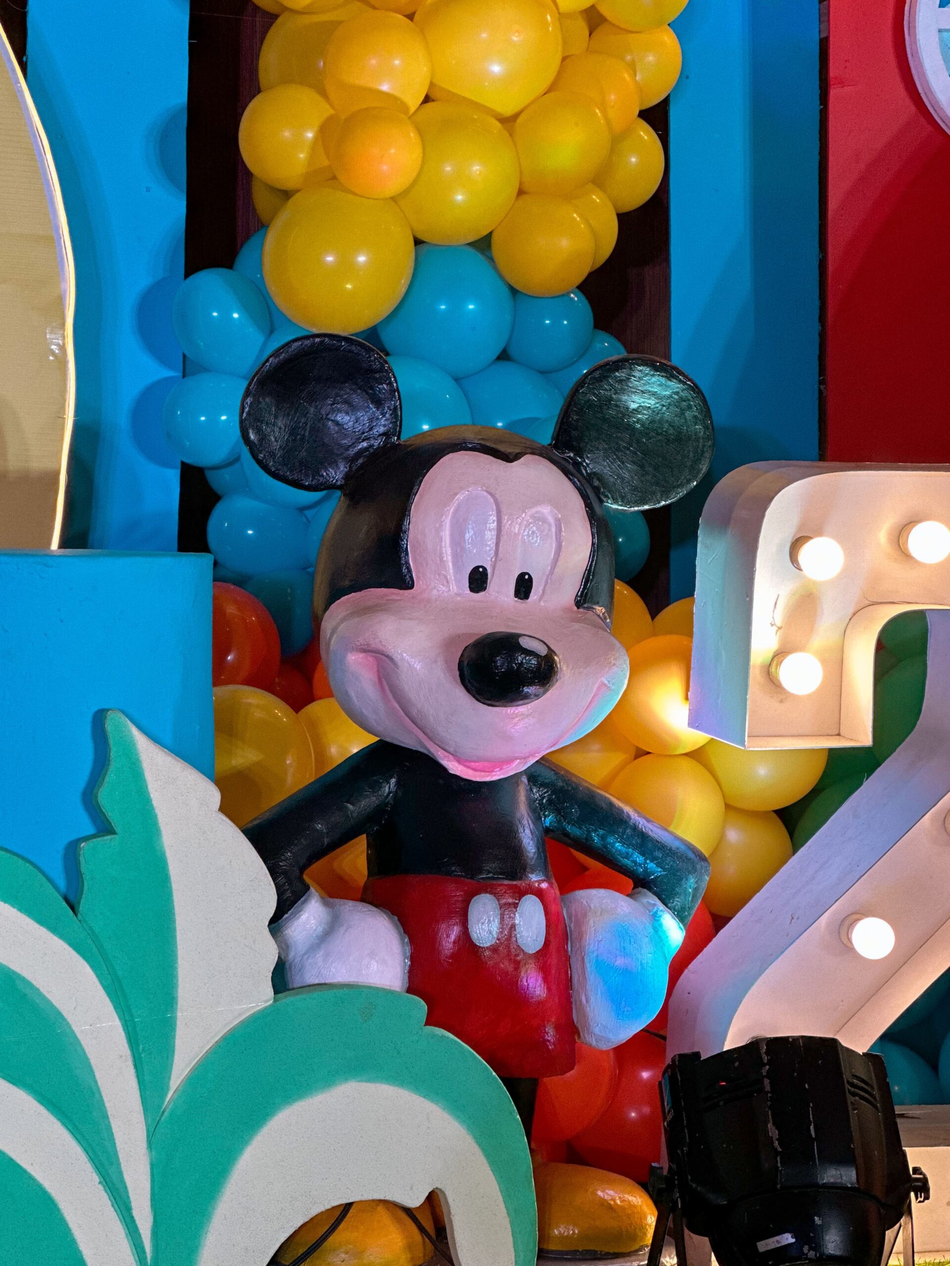 Mickey Mouse Clubhouse themed kids' party with colorful balloon decor, character cutouts, and playful clubhouse elements. Expert event stylist in Metro Manila, Philippines, specializing in Disney-themed parties, birthday event styling, and character party decorations. Perfect for children's birthdays, themed celebrations, and fun family events.