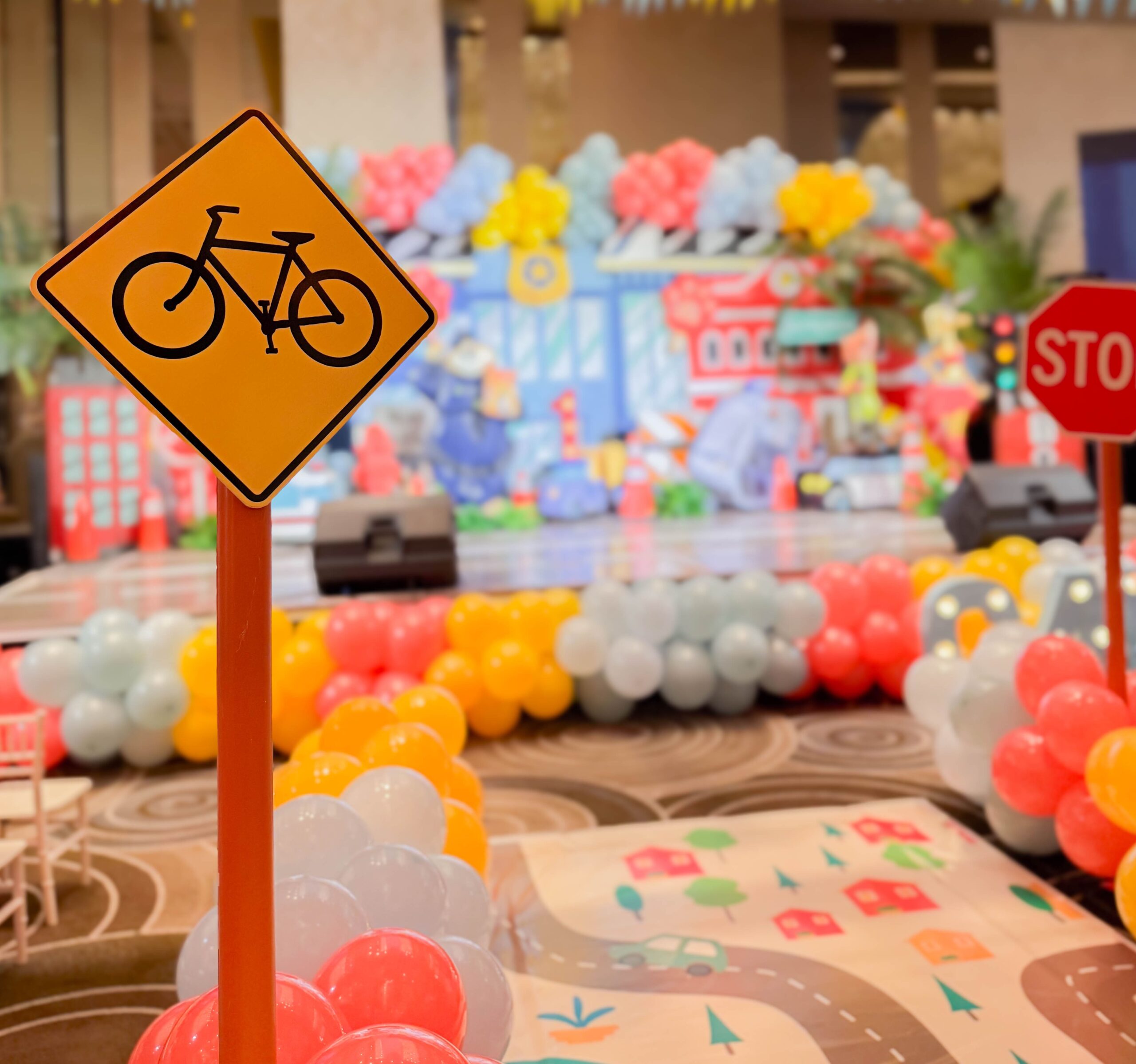 Zootopia themed birthday party by professional event stylist – colorful city-inspired party setup, urban jungle party decorations, kids party theme with animals and police station elements, creative event styling and coordination in Metro Manila