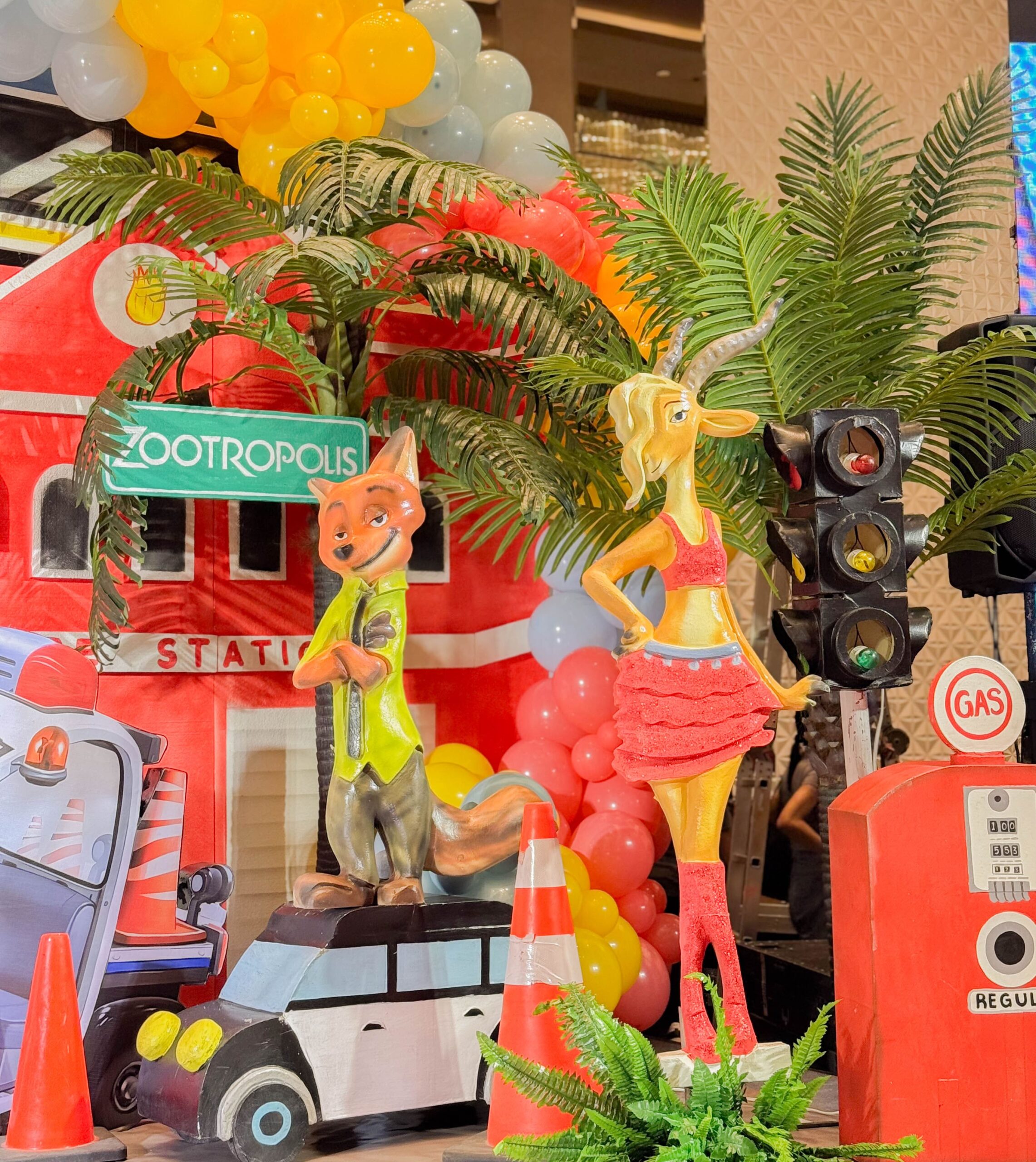 Zootopia themed birthday party by professional event stylist – colorful city-inspired party setup, urban jungle party decorations, kids party theme with animals and police station elements, creative event styling and coordination in Metro Manila