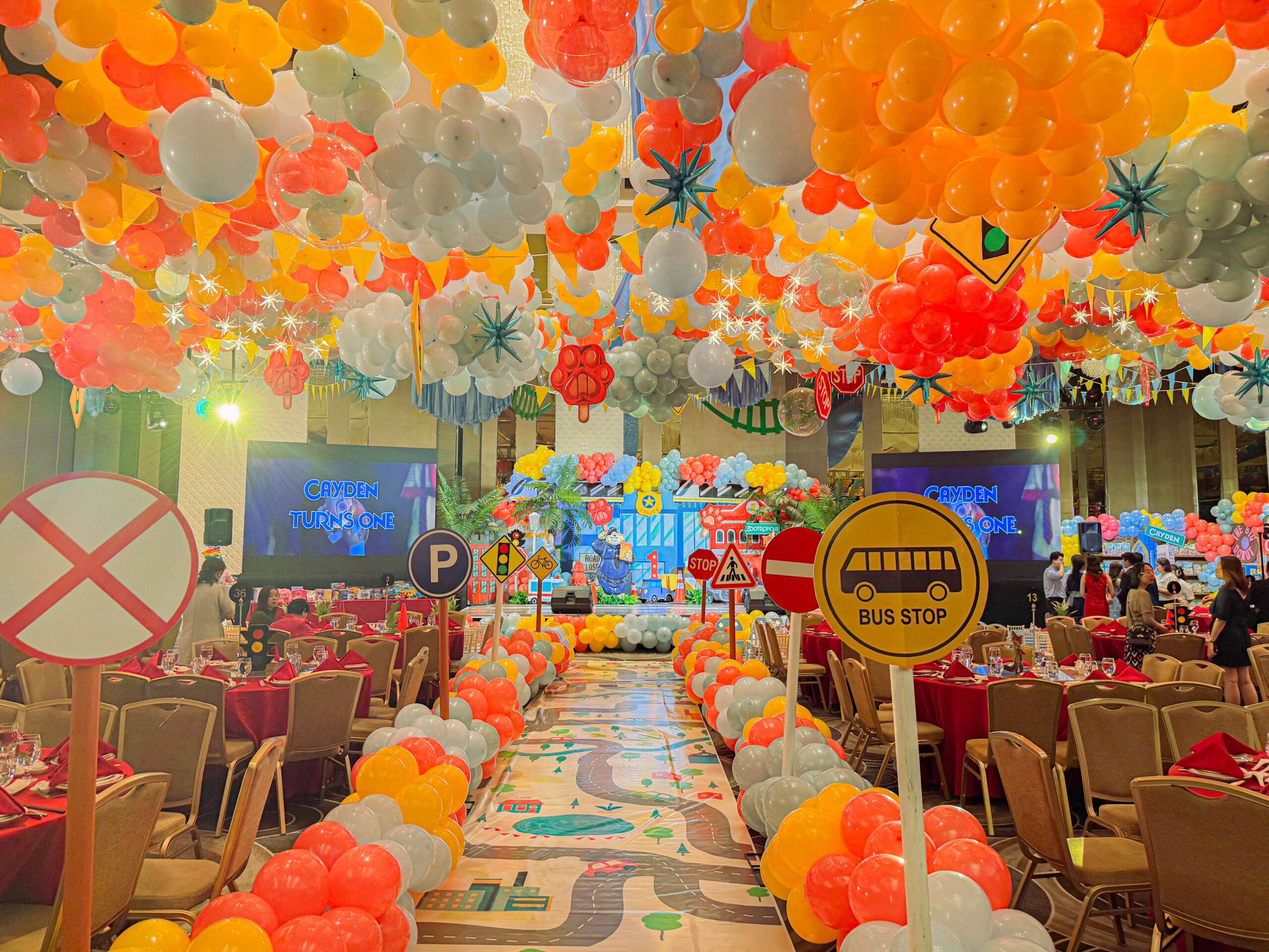 Zootopia themed birthday party by professional event stylist – colorful city-inspired party setup, urban jungle party decorations, kids party theme with animals and police station elements, creative event styling and coordination in Metro Manila