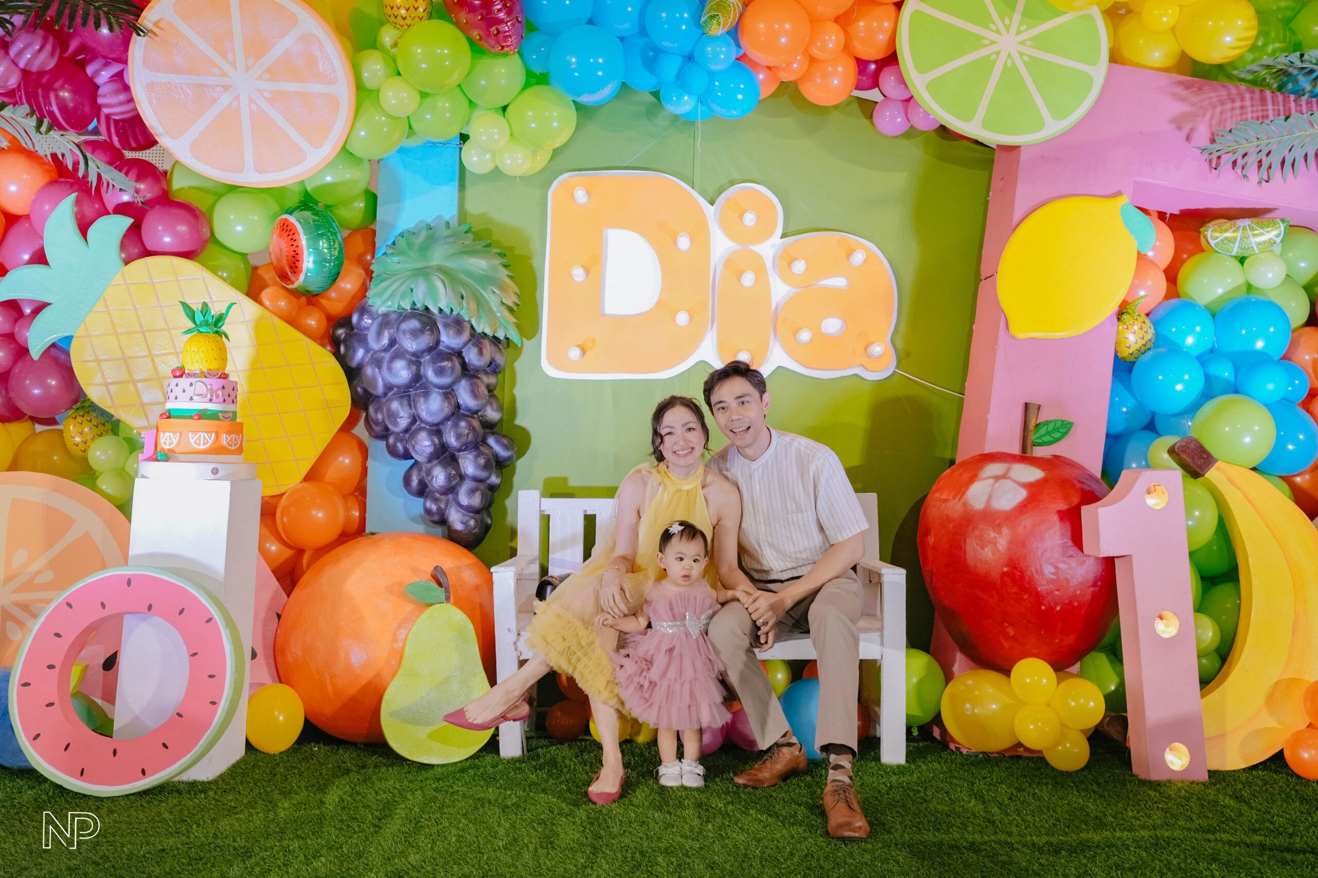 Tutti Frutti themed kids' party with vibrant fruit-inspired decor, tropical colors, and playful summer vibes. Expert event stylist in Metro Manila, Philippines, specializing in fun birthday themes, colorful party styling, and creative event setups for children. Perfect for summer parties, toddler birthdays, and fruity themed celebrations - Party curators