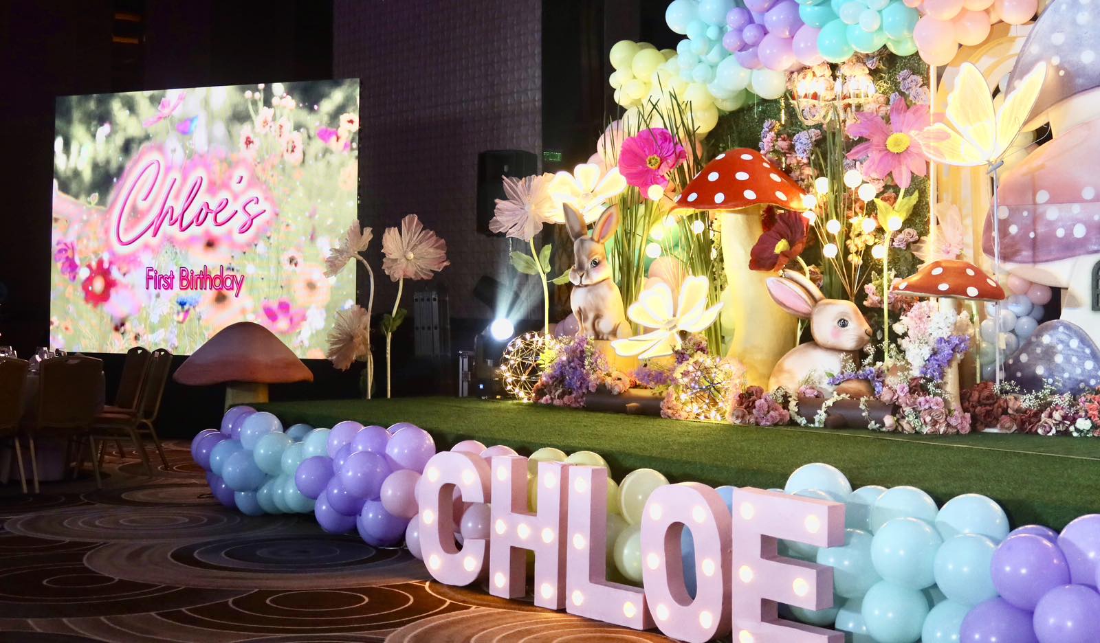 Fairy-themed event decor with whimsical fairy lights, floral accents, and magical woodland elements. Expert event styling in Metro Manila, Philippines, featuring fairy wings, enchanted forest vibes, and pastel colors. Perfect for kids' birthday parties, fairy tale celebrations, and magical themed events.