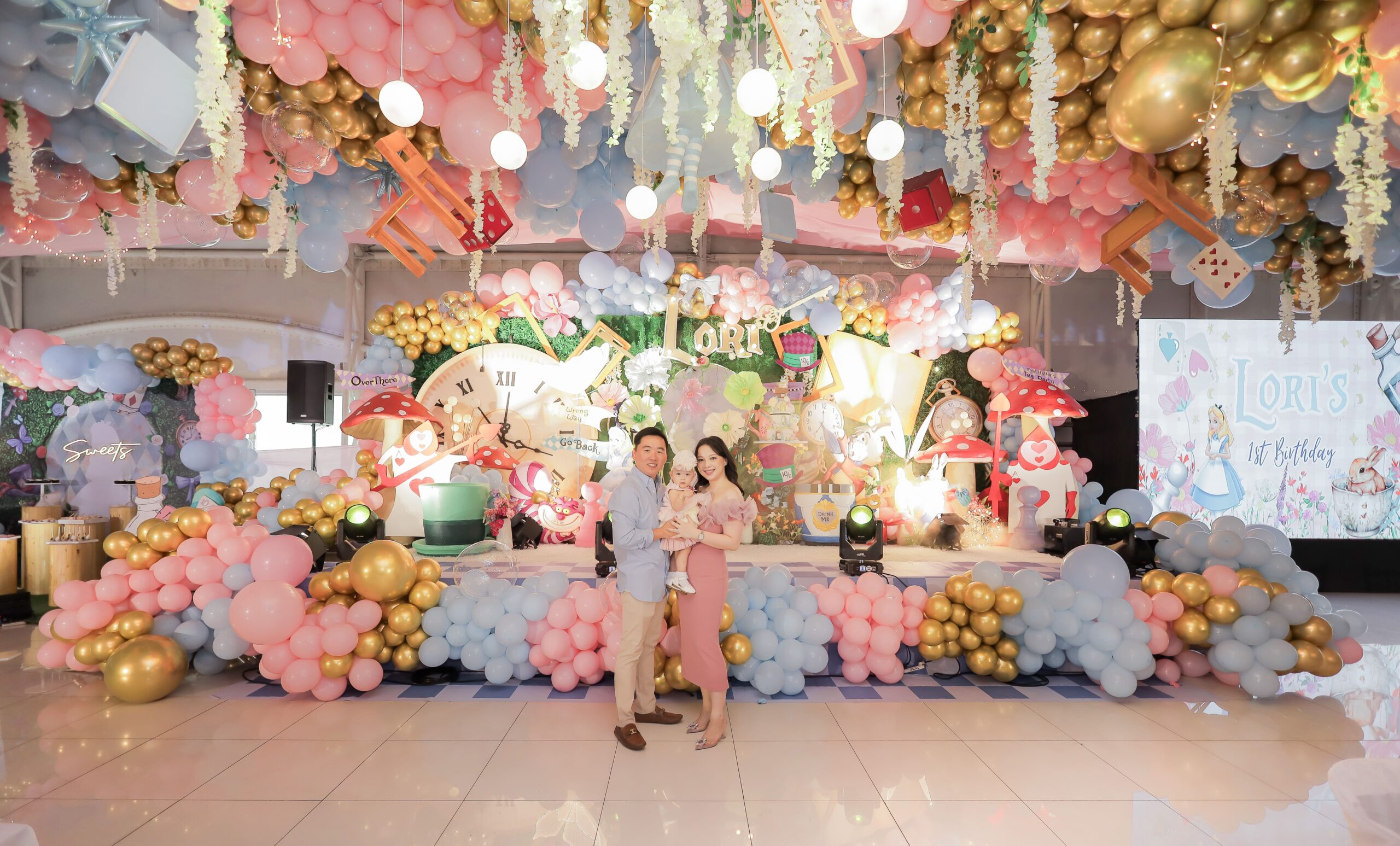 Alice in Wonderland theme kiddie party styling Metro Manila | whimsical Alice in Wonderland birthday decorations Philippines | magical tea party setup for kids Manila | storybook-themed birthday event stylist Philippines | Mad Hatter tea party decor Metro Manila | fantasy garden party setup for children Philippines | Alice in Wonderland party planner Manila