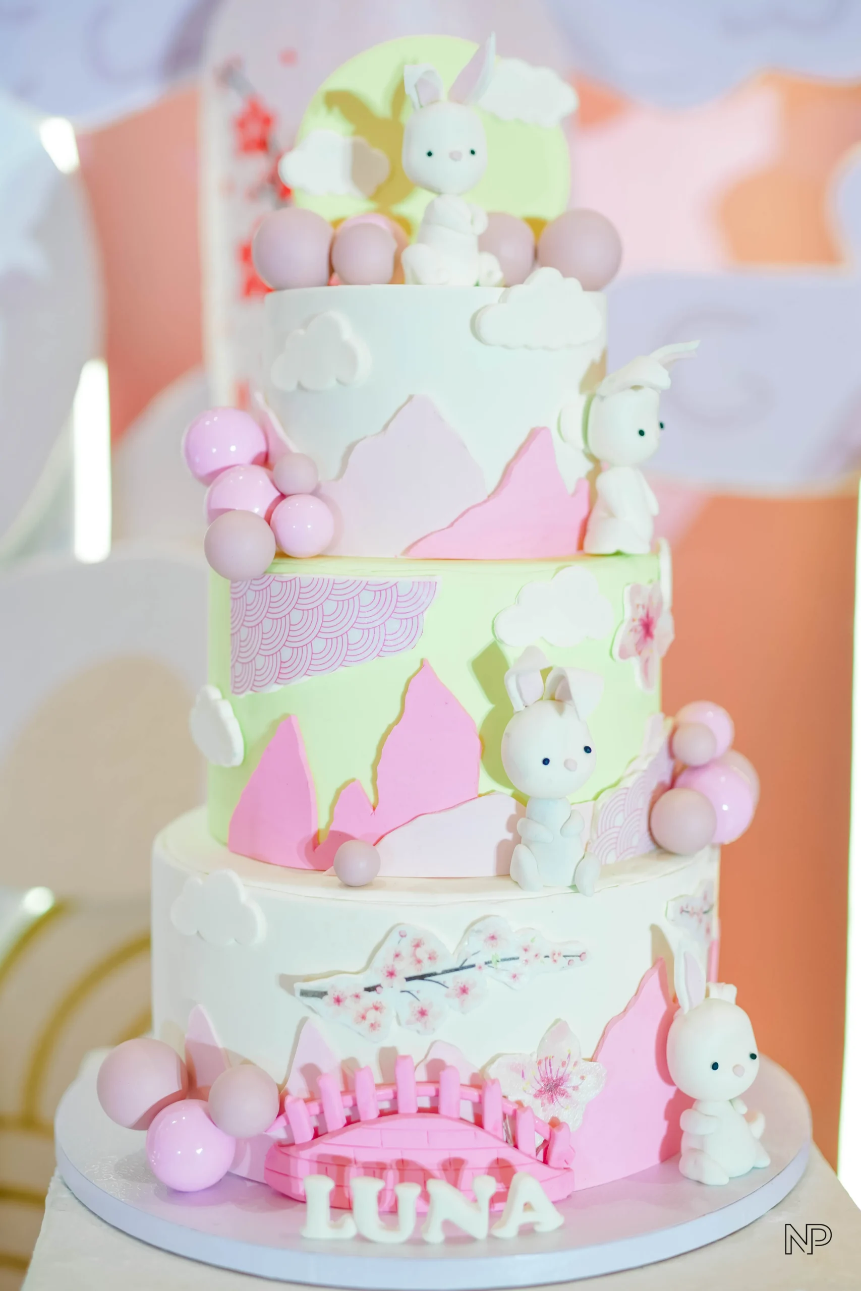 Pastel Chinese garden themed birthday party for Luna in Metro Manila