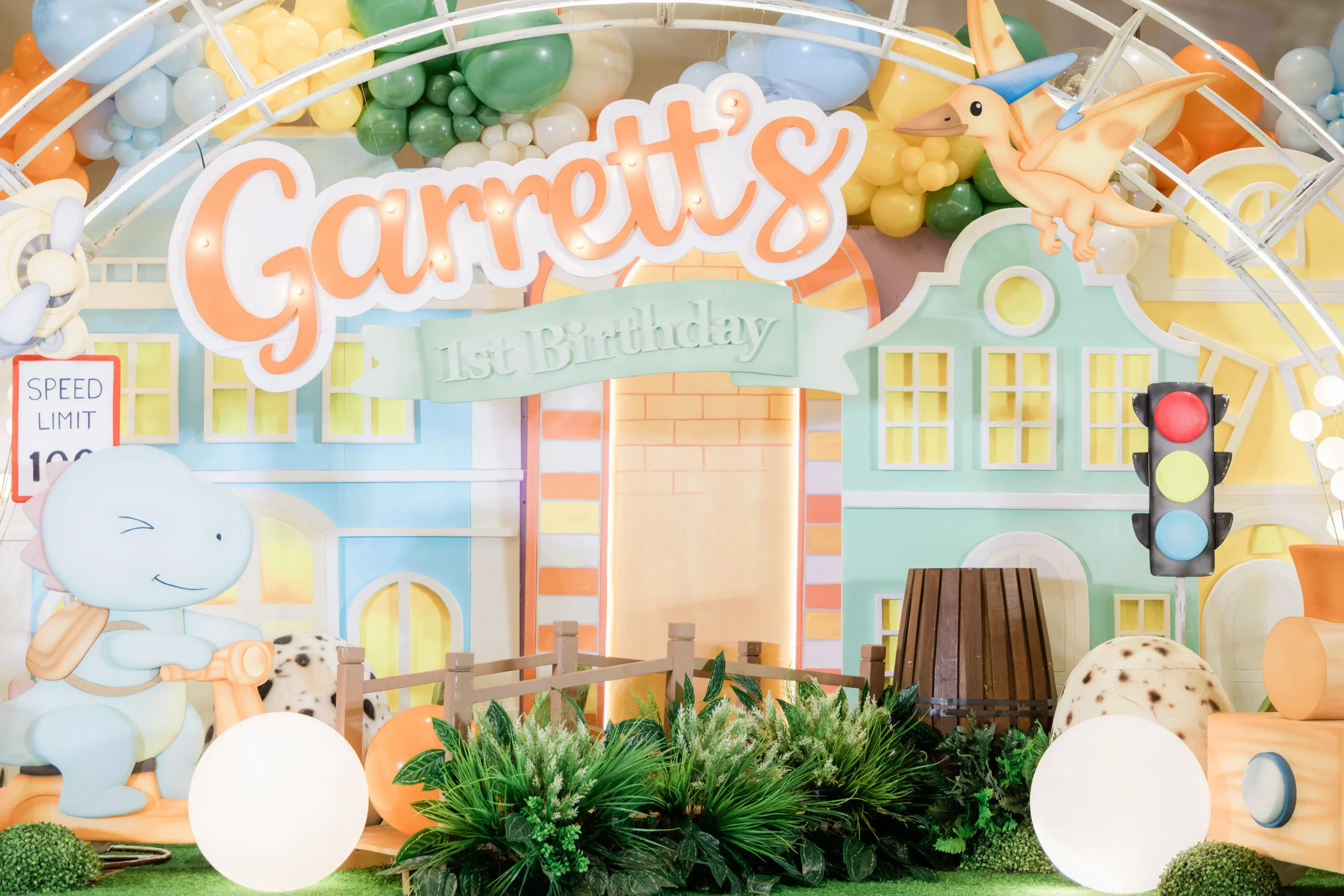 Dinosaur themed first birthday party for Garrett in Metro Manila